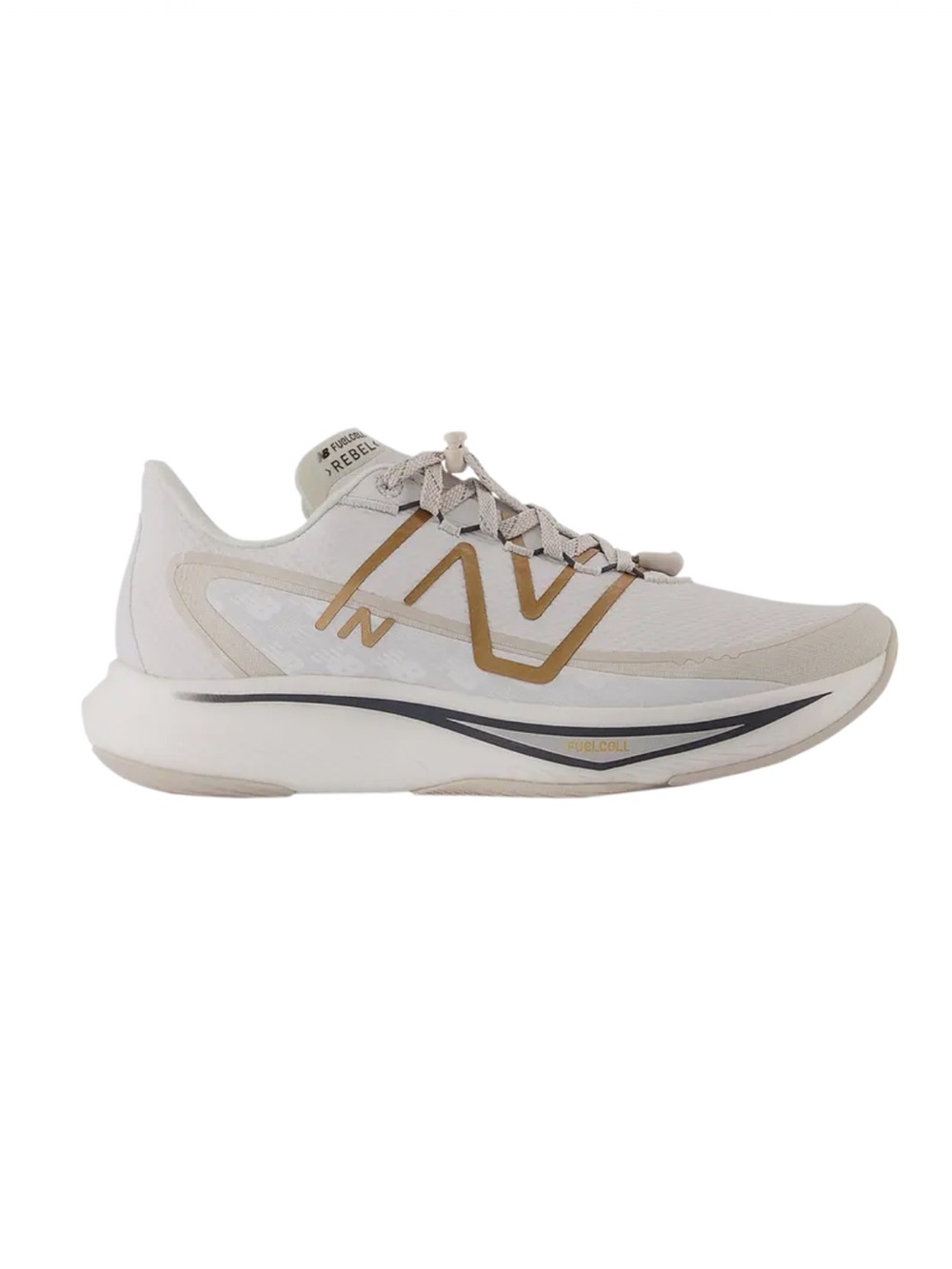 New Balance FuelCell Rebel v3 Moonbeam Running Shoes Women’s 8.5 White/Gold NWOB